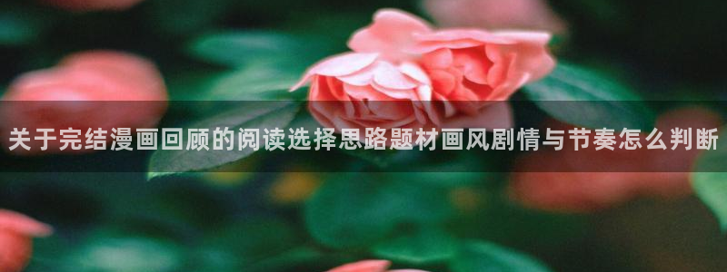 梦漫漫画作品查找:关于完结漫画回顾的阅读选择思路题材画风剧情与节奏怎么判断